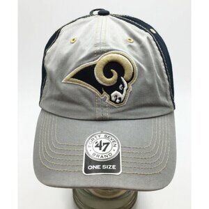 Forty Seven '47 Brand NFL St. Louis Rams Cap One Size Adjustable Hat Blue Gray